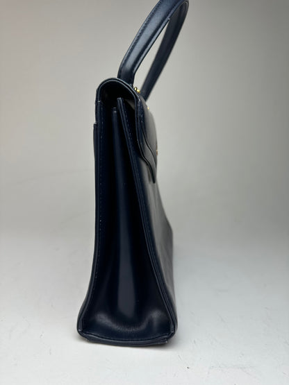 Vintage Givenchy Leather Handbag Navy