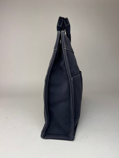 Vintage Hermes Cotton Tote bag navy