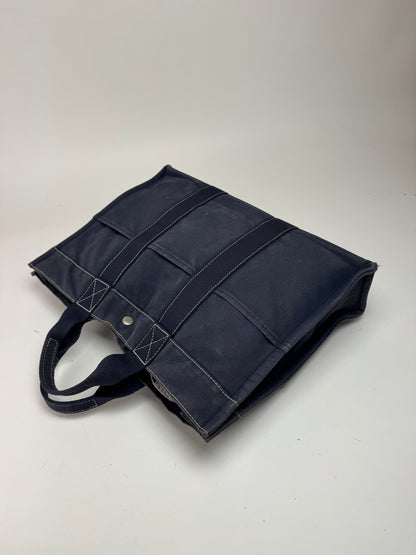 Vintage Hermes Cotton Tote bag navy