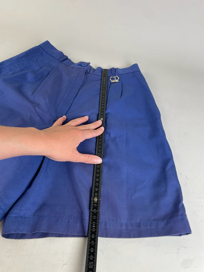Vintage Dior Sports Shorts Blue Silver S