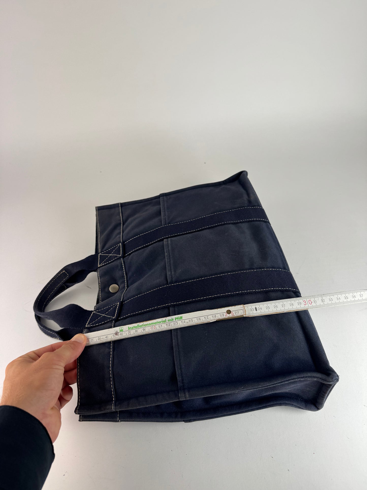 Vintage Hermes Cotton Tote bag navy