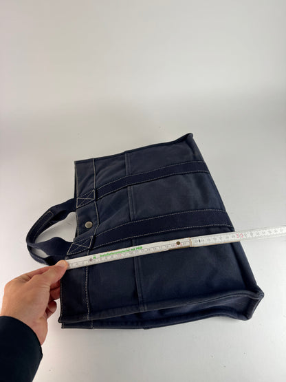 Vintage Hermes Cotton Tote bag navy