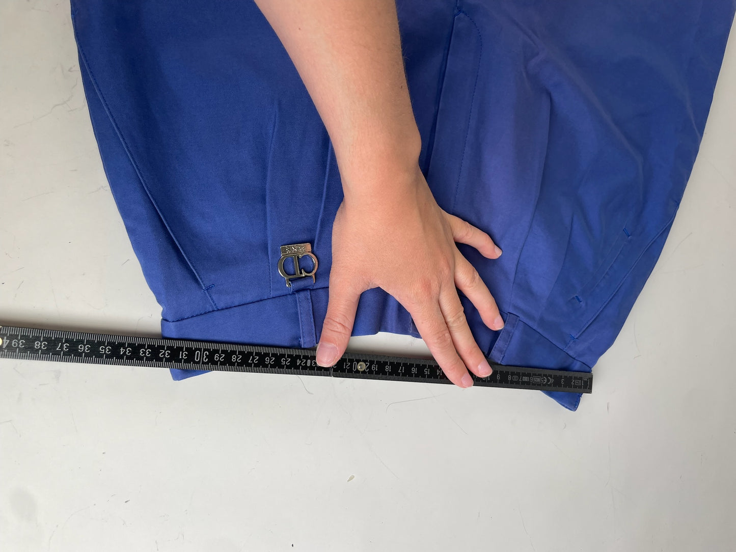Vintage Dior Sports Shorts Blue Silver S