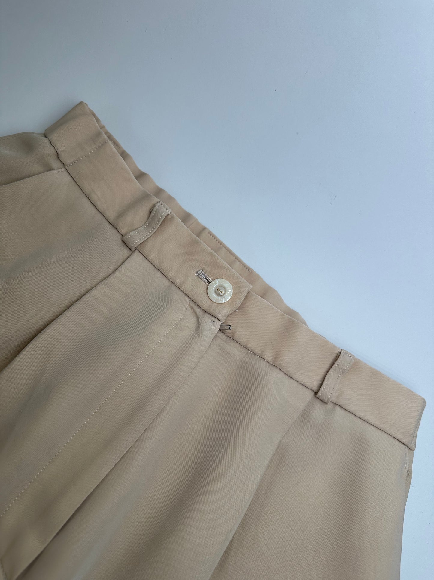Vintage Chloe Silk Trousers Beige S