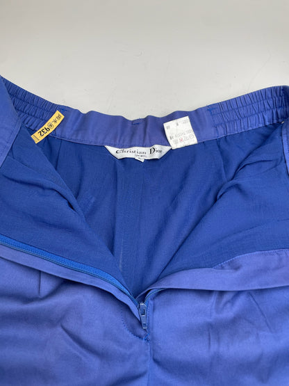 Vintage Dior Sports Shorts Blue Silver S