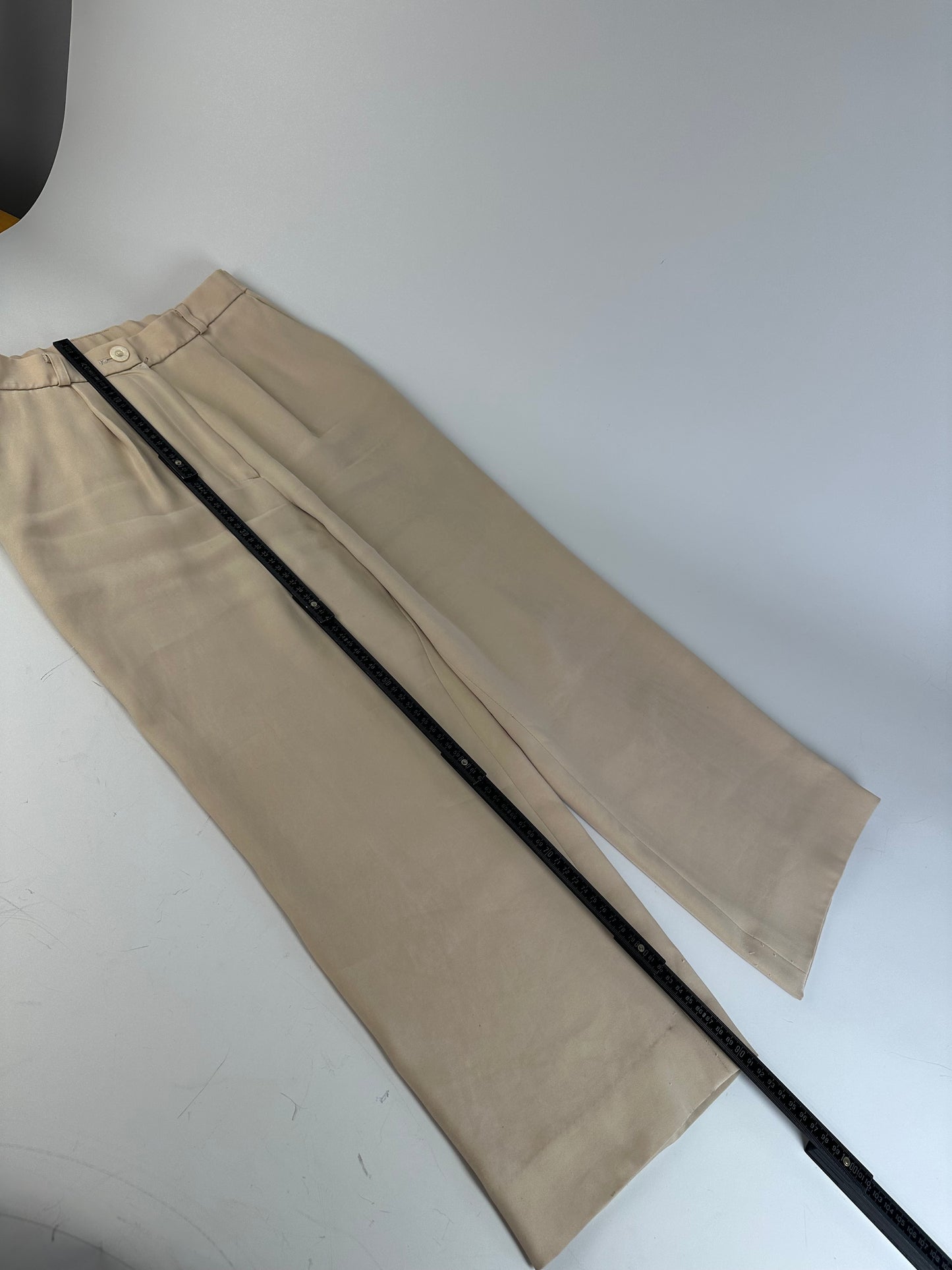 Vintage Chloe Silk Trousers Beige S