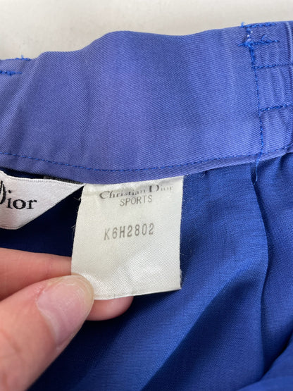Vintage Dior Sports Shorts Blue Silver S