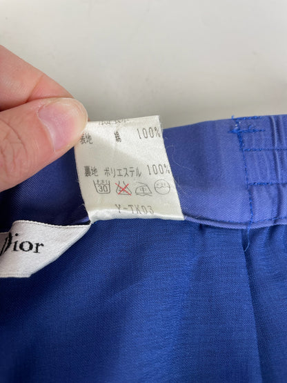 Vintage Dior Sports Shorts Blue Silver S