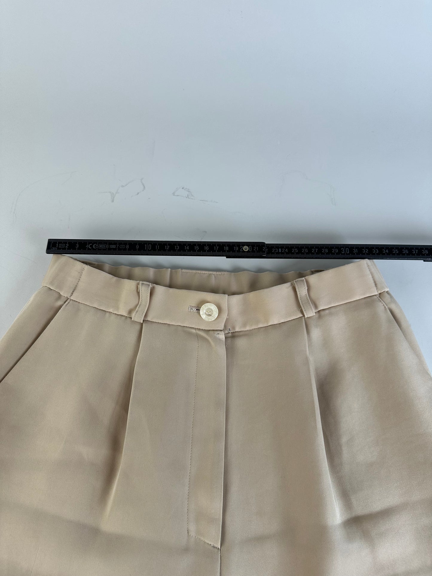Vintage Chloe Silk Trousers Beige S