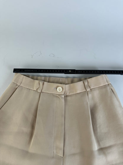 Vintage Chloe Silk Trousers Beige S