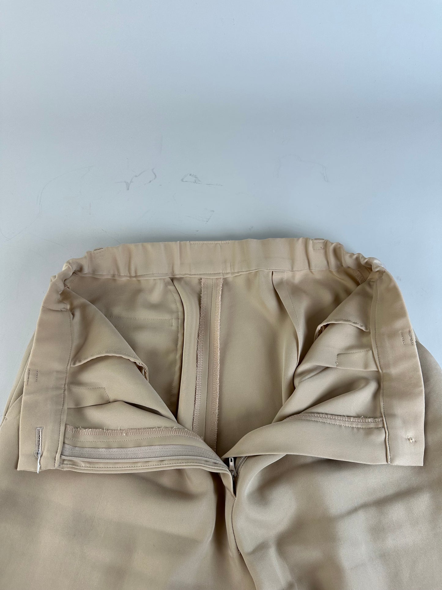 Vintage Chloe Silk Trousers Beige S