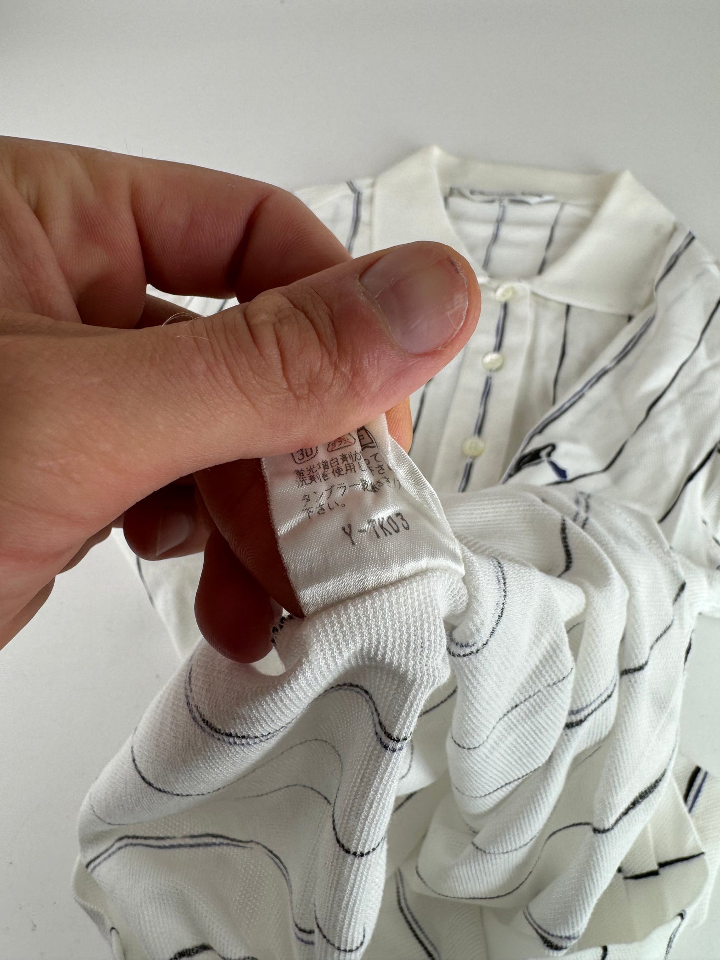 Vintage Dior Shirt Sweater Striped White L