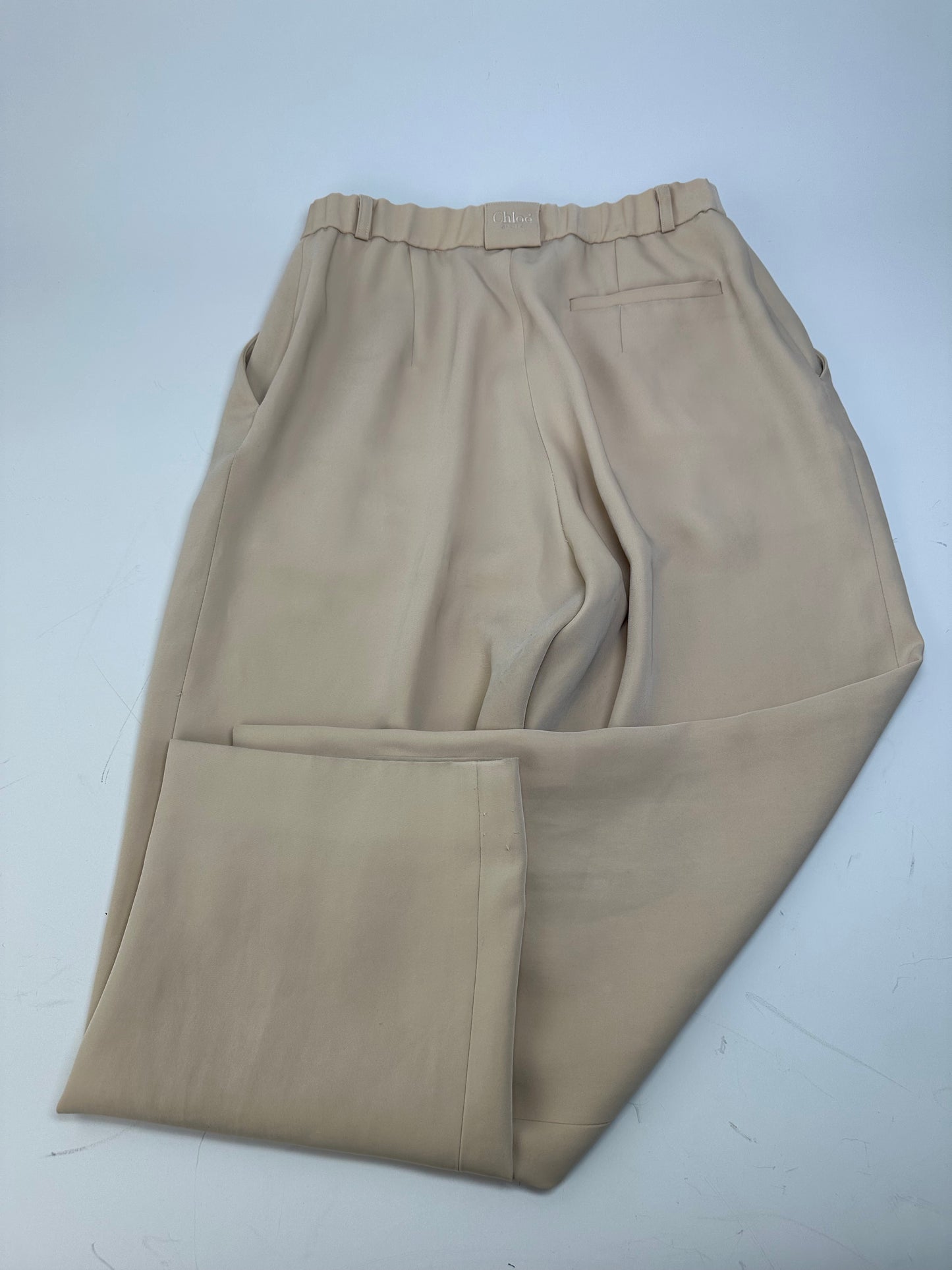 Vintage Chloe Silk Trousers Beige S