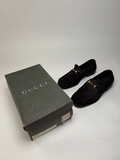 Vintage Gucci Suede Loafer Brown