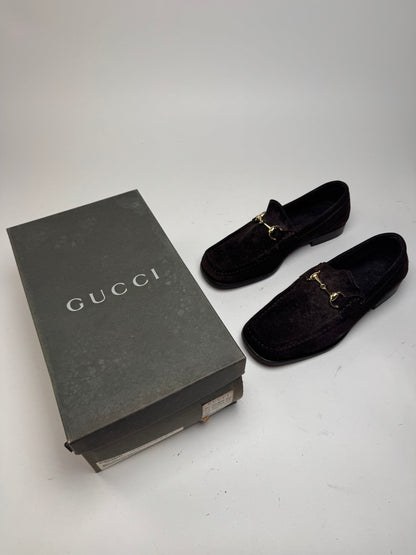 Vintage Gucci Suede Loafer Brown