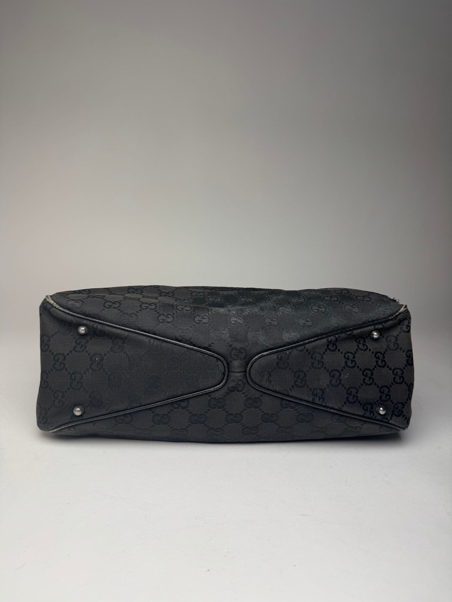 Vintage Gucci Monogram Tote Bag Black