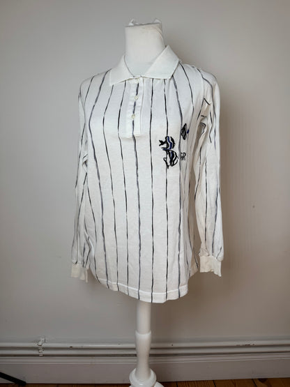 Vintage Dior Shirt Sweater Striped White L