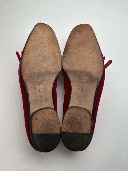 Vintage Gucci Horsebit suede loafer Red