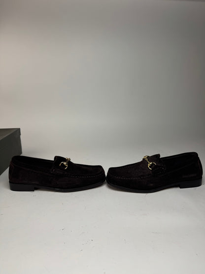 Vintage Gucci Suede Loafer Brown