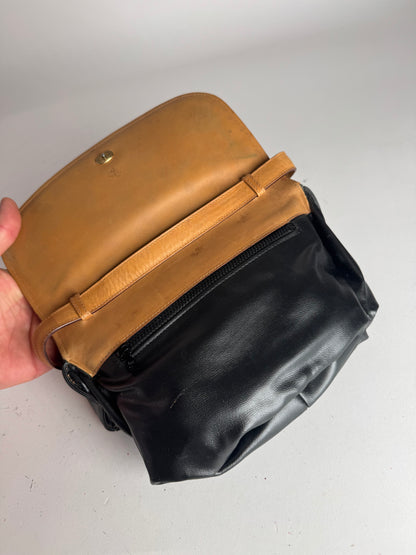 Vintage Celine Triomphe Bag Brown Black 