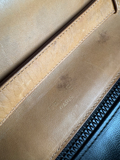 Vintage Celine Triomphe Bag Brown Black 
