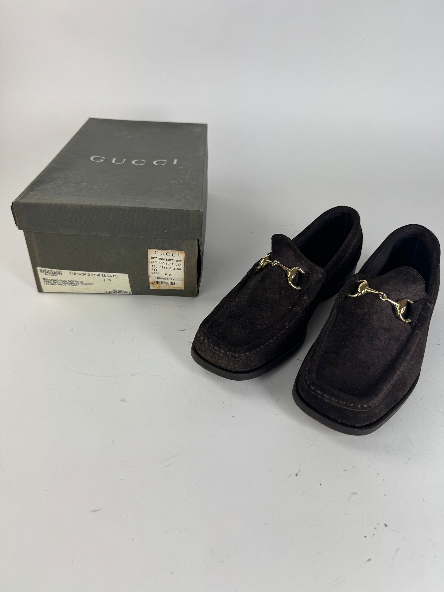 Vintage Gucci Suede Loafer Brown