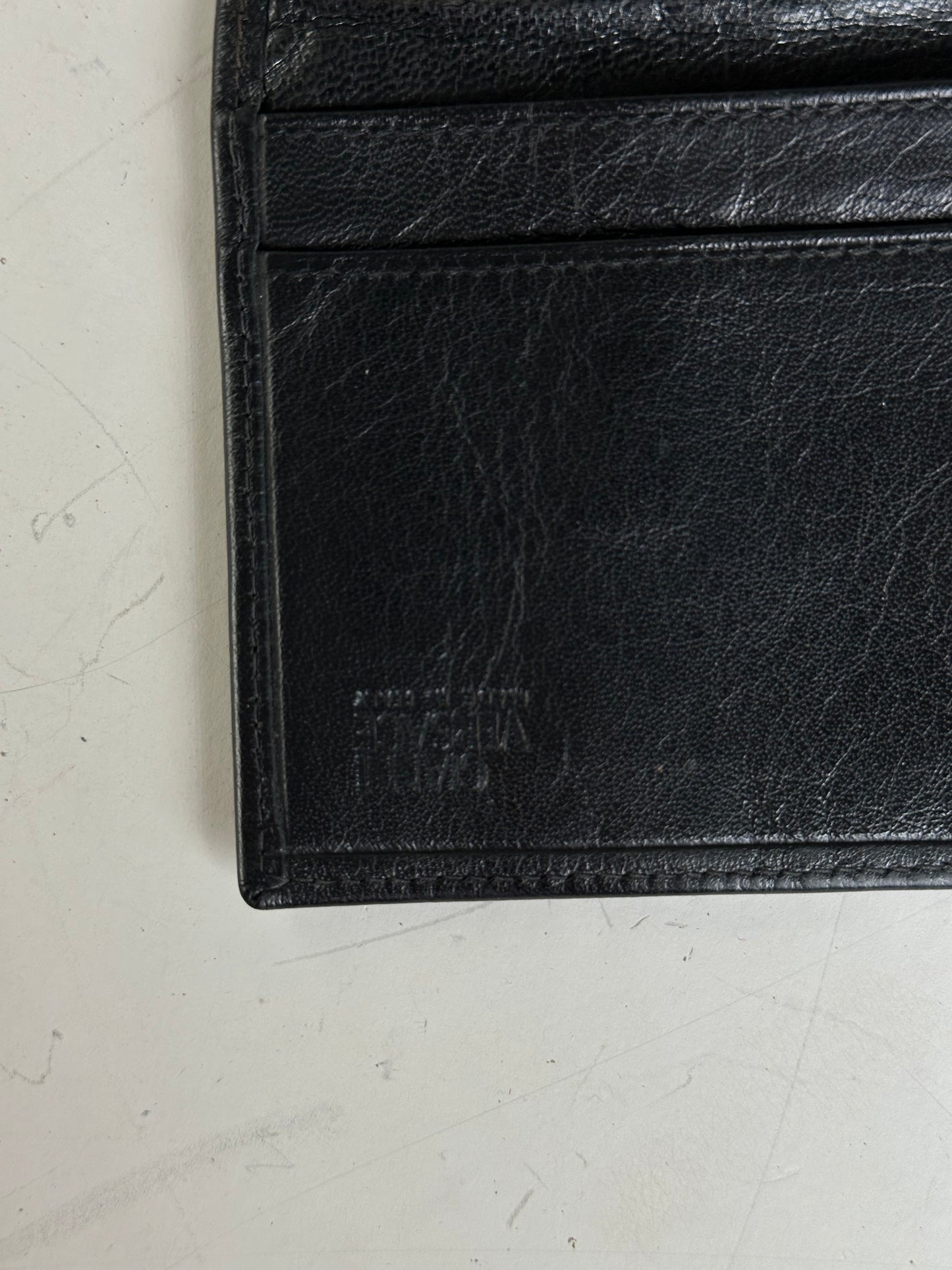 Vintage Versace Medusa Leather Clutch Wallet Black Gold