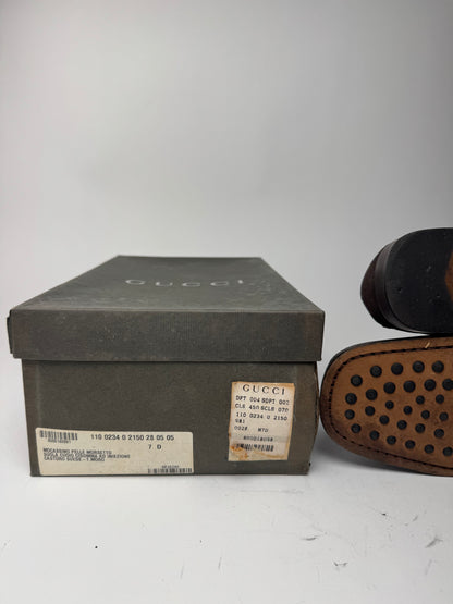 Vintage Gucci Suede Loafer Brown