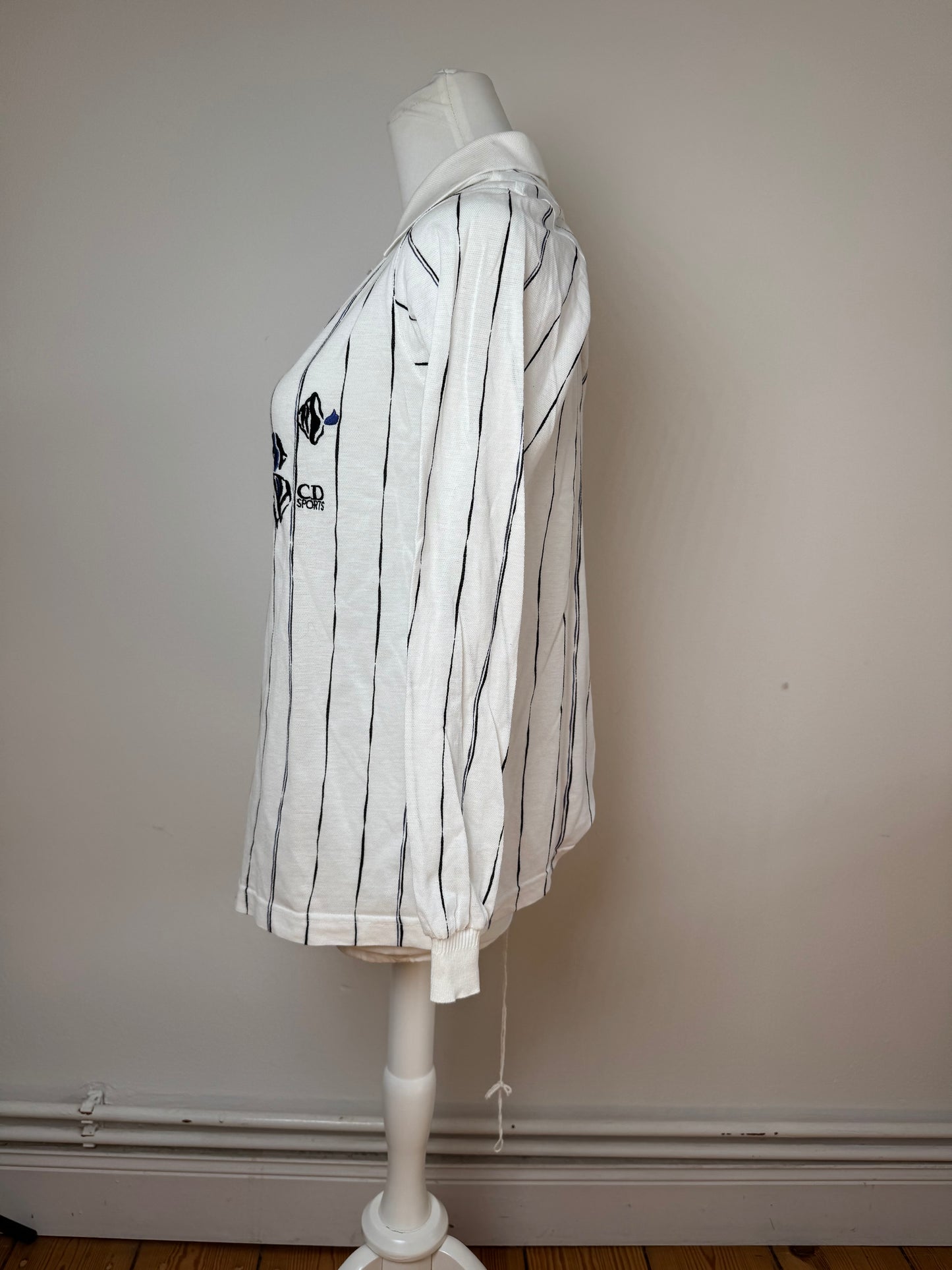 Vintage Dior Shirt Sweater Striped White L