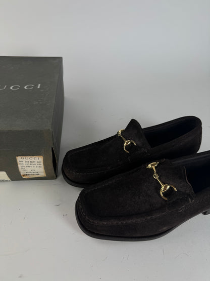 Vintage Gucci Suede Loafer Brown