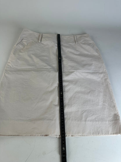 Vintage Celine Cotton Blend Skirt Cream L