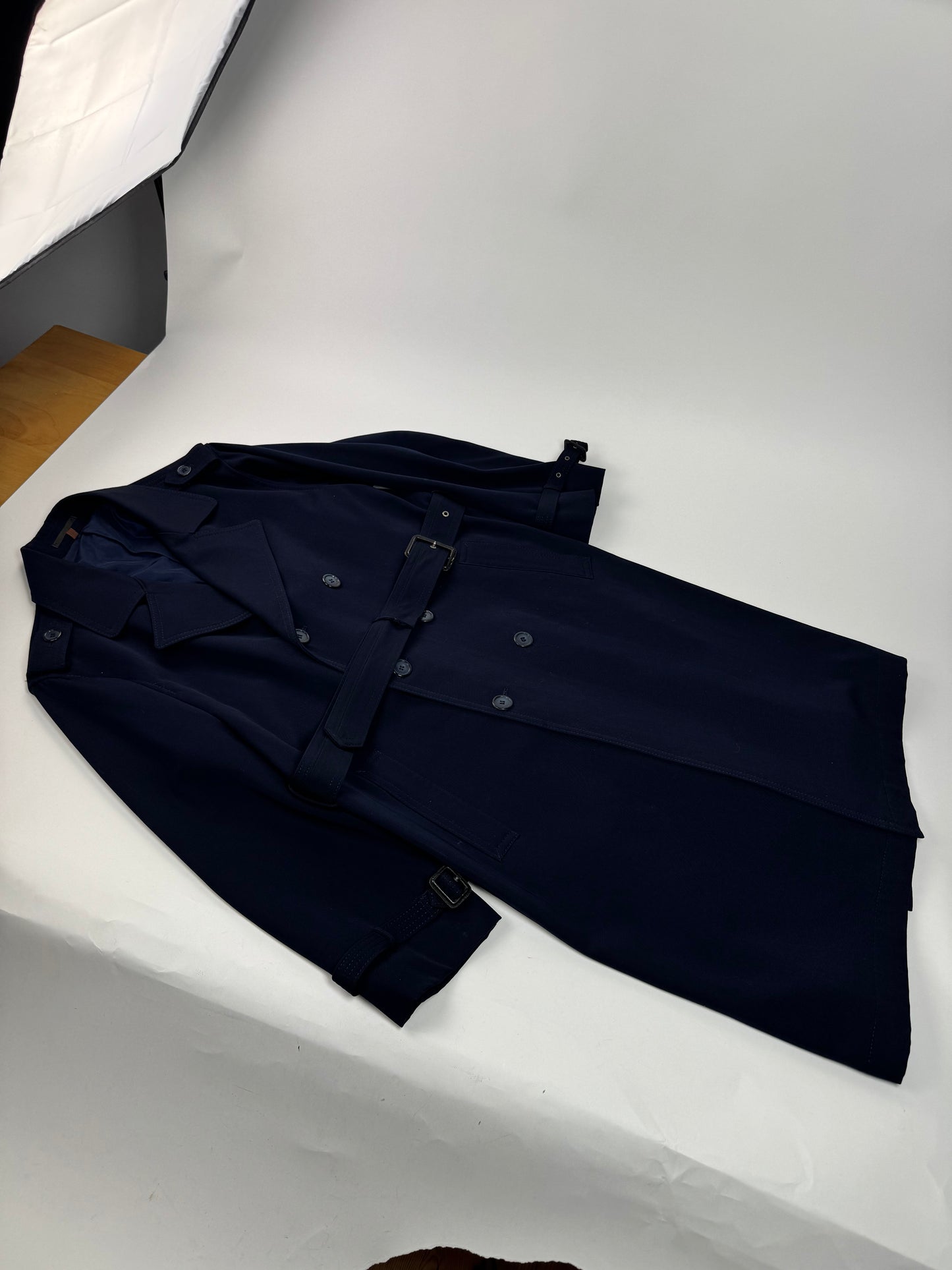 Vintage Yves Saint Laurent Trenchcoat L Navy