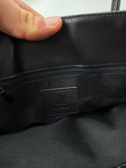 Vintage Issey Miyake Leather Handbag Black