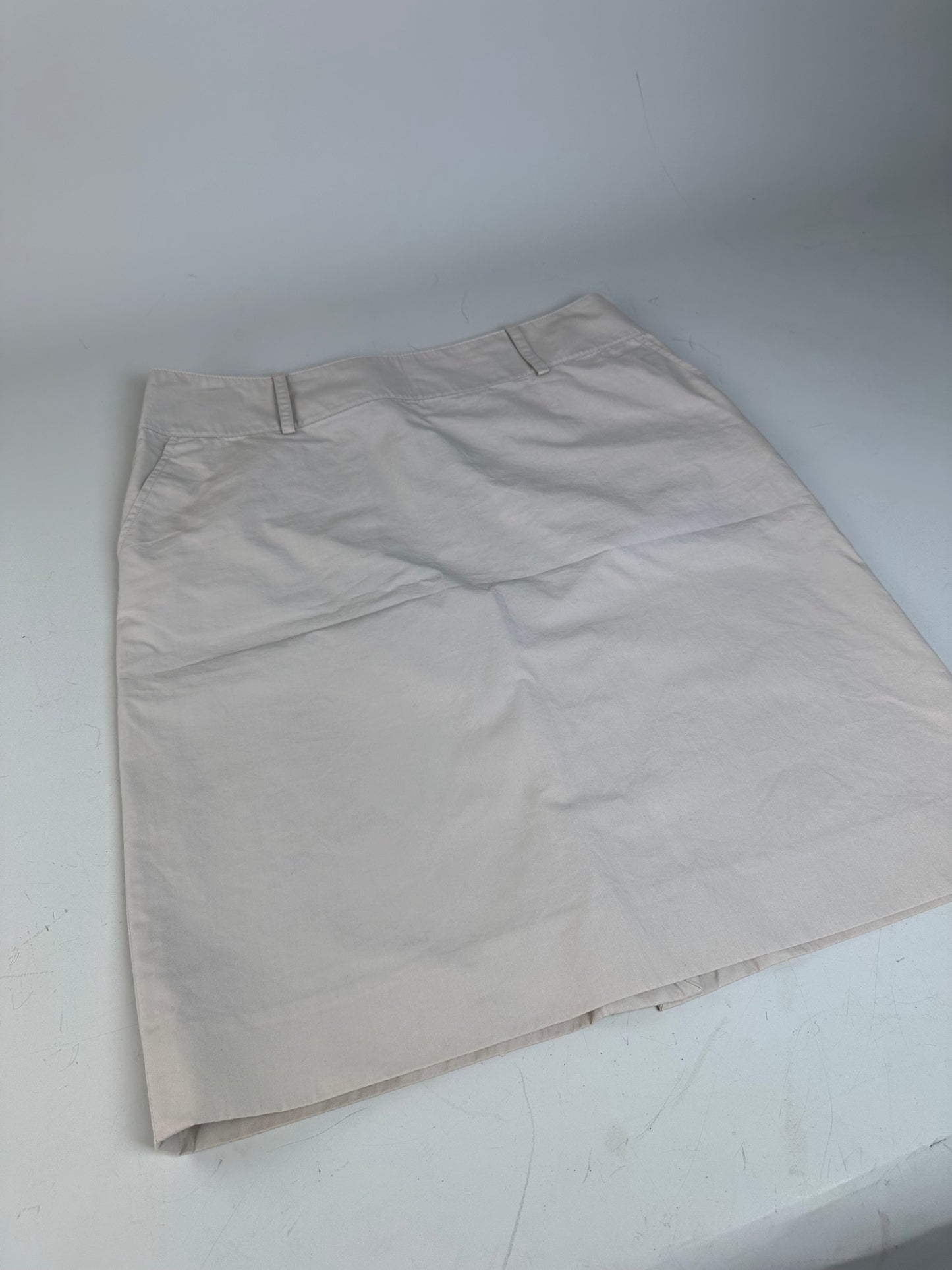 Vintage Celine Cotton Blend Skirt Cream L