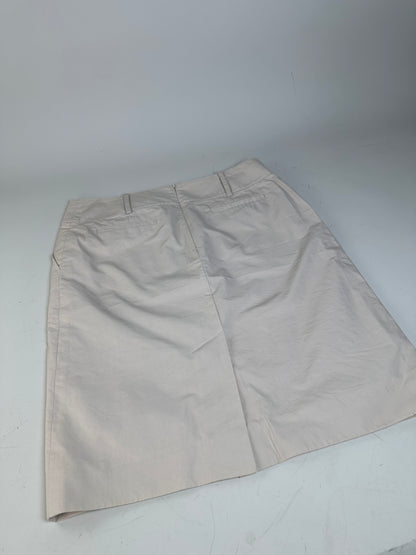 Vintage Celine Cotton Blend Skirt Cream L
