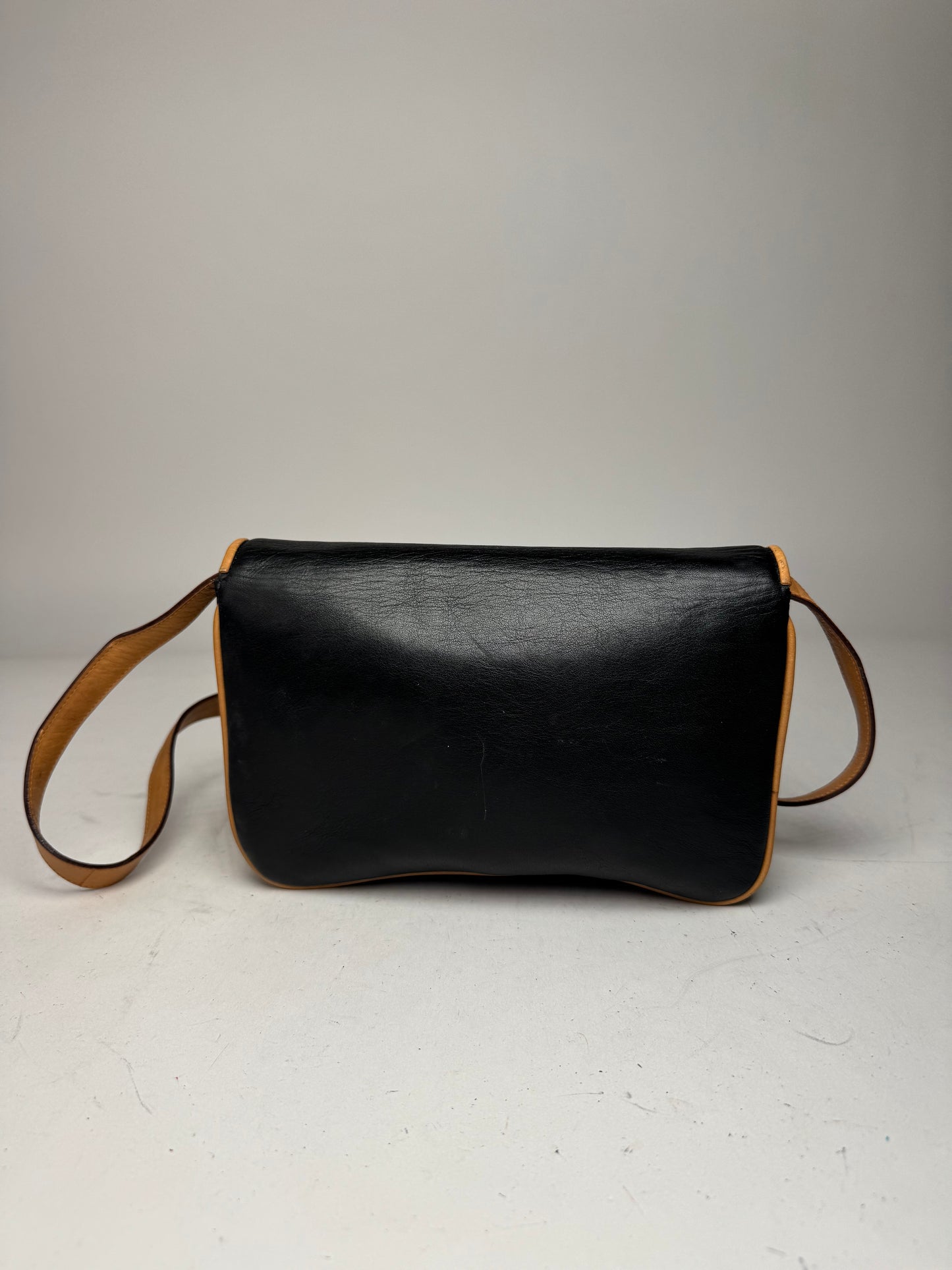 Vintage Celine Triomphe Bag Brown Black 