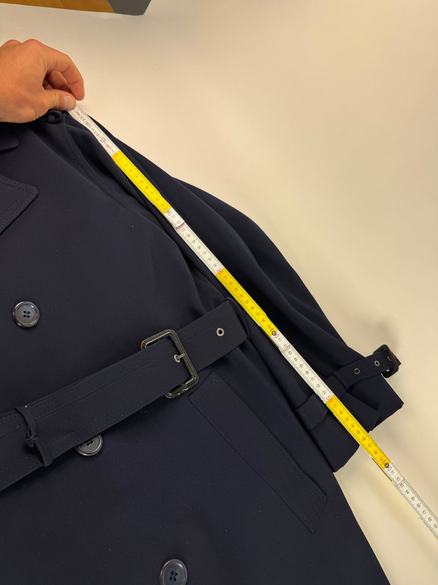 Vintage Yves Saint Laurent Trenchcoat L Navy