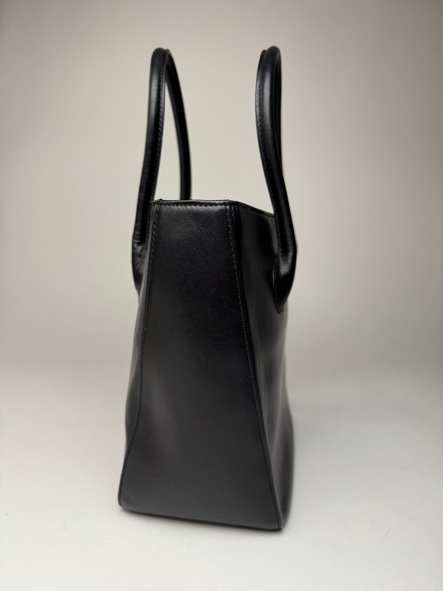 Vintage Issey Miyake Leather Handbag Black