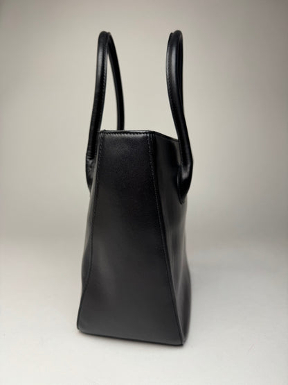 Vintage Issey Miyake Leather Handbag Black