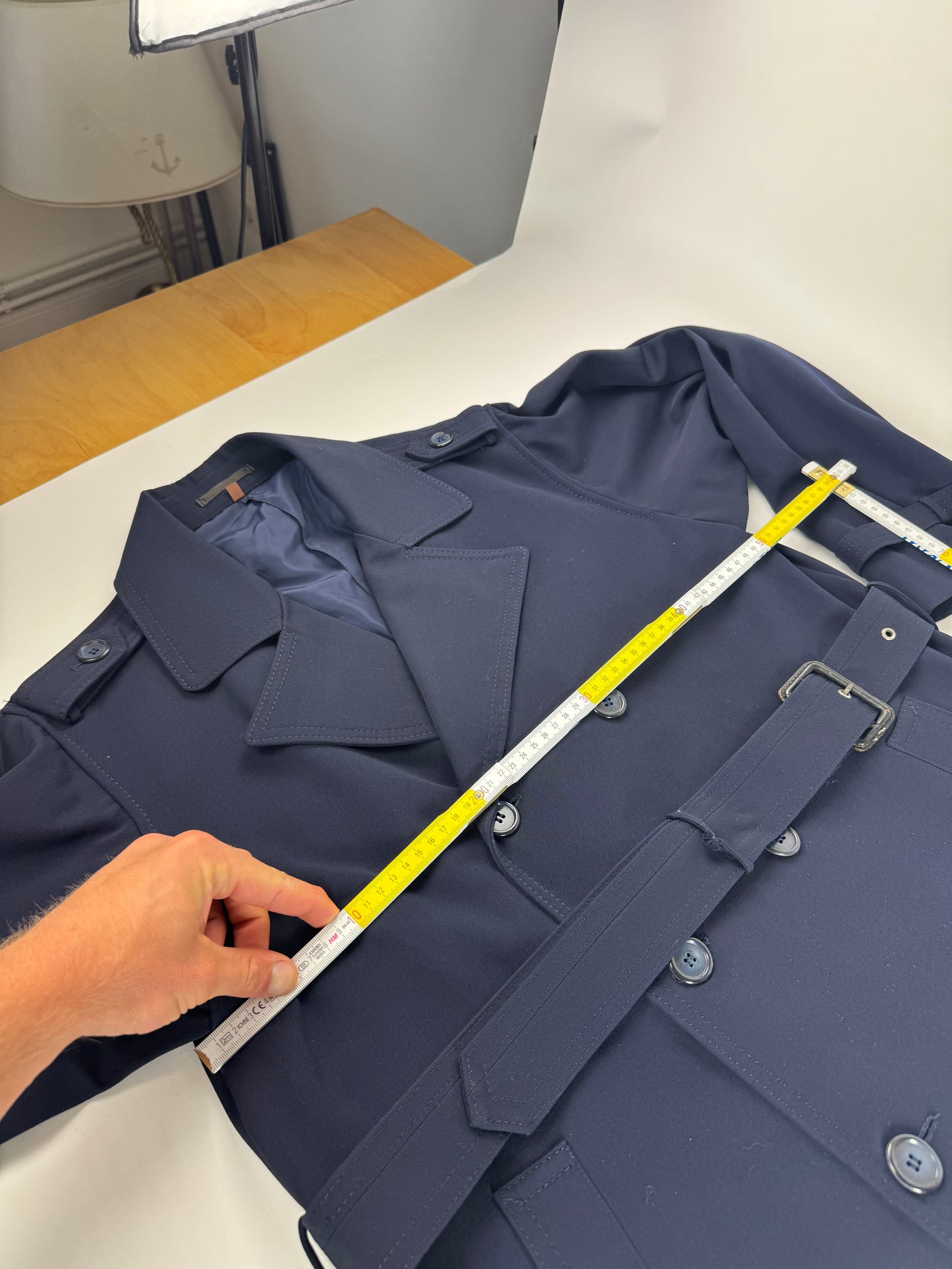 Vintage Yves Saint Laurent Trenchcoat L Navy