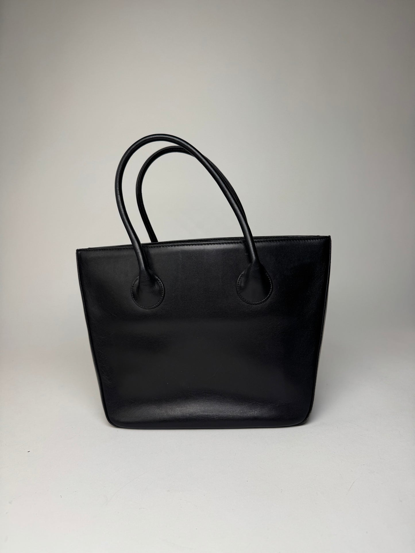 Vintage Issey Miyake Leather Handbag Black