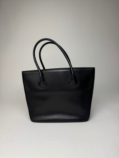 Vintage Issey Miyake Leather Handbag Black