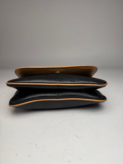 Vintage Celine Triomphe Bag Brown Black 