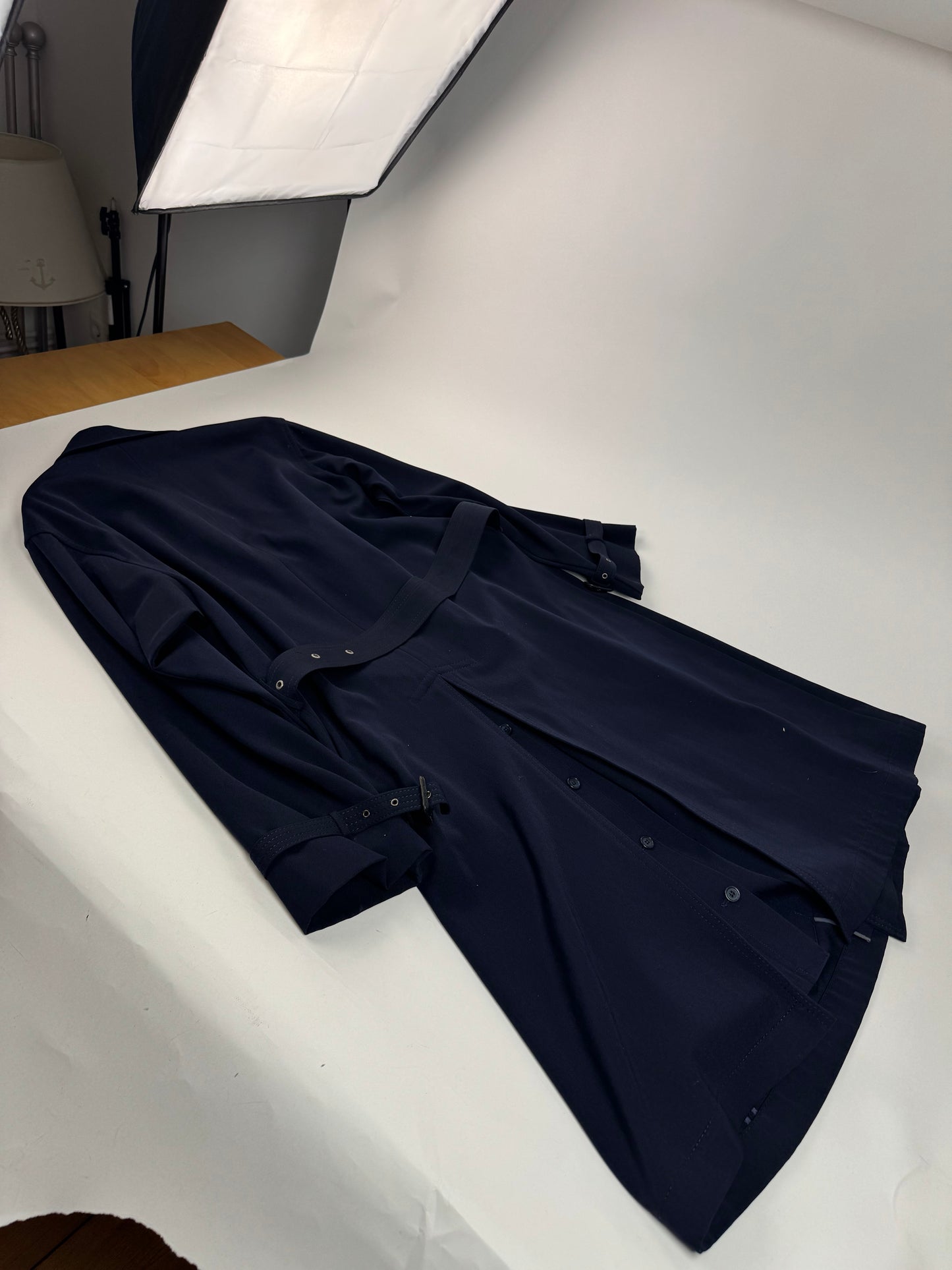 Vintage Yves Saint Laurent Trenchcoat L Navy