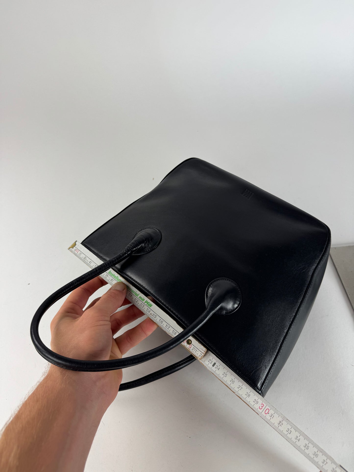 Vintage Issey Miyake Leather Handbag Black