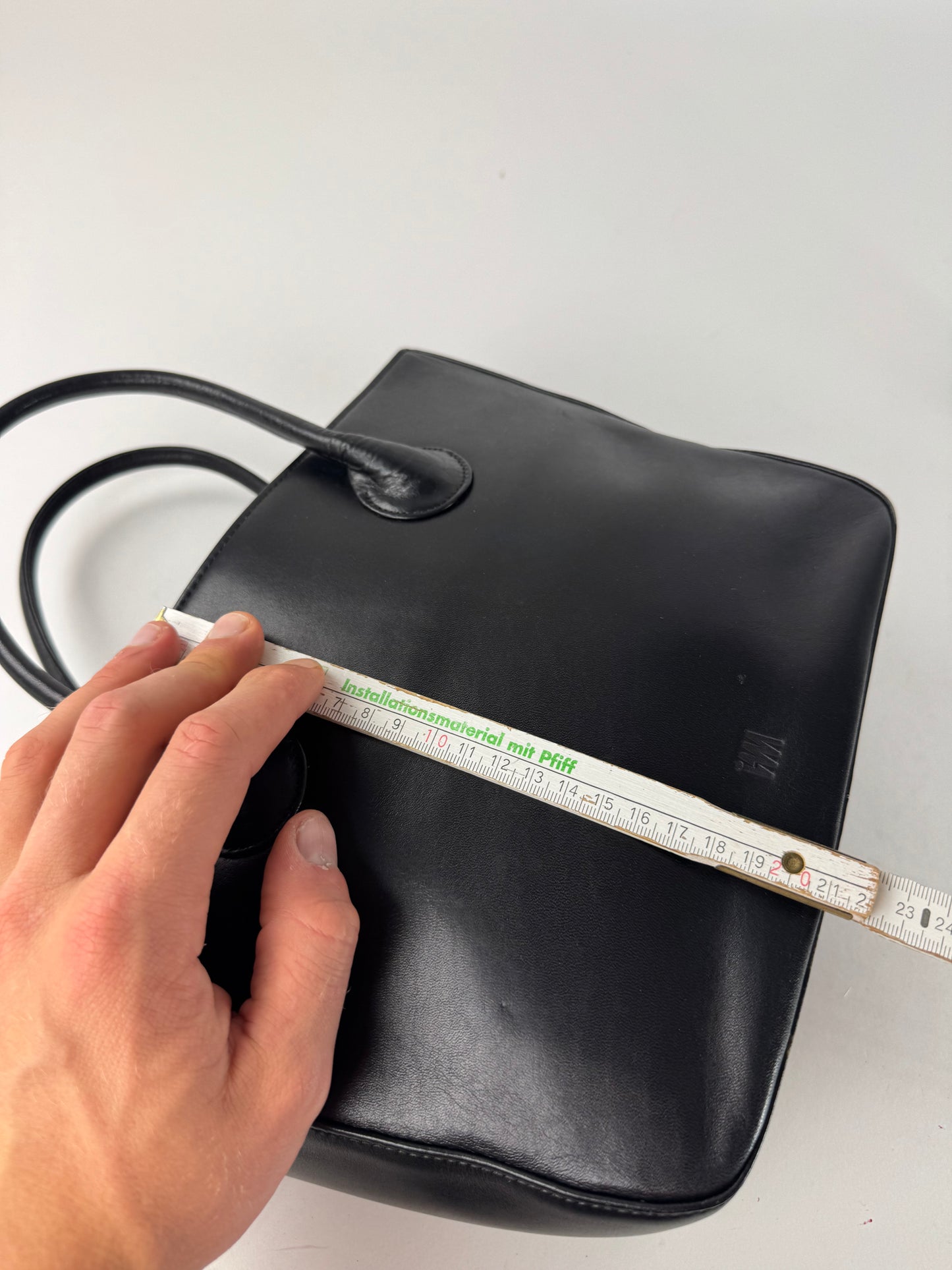 Vintage Issey Miyake Leather Handbag Black