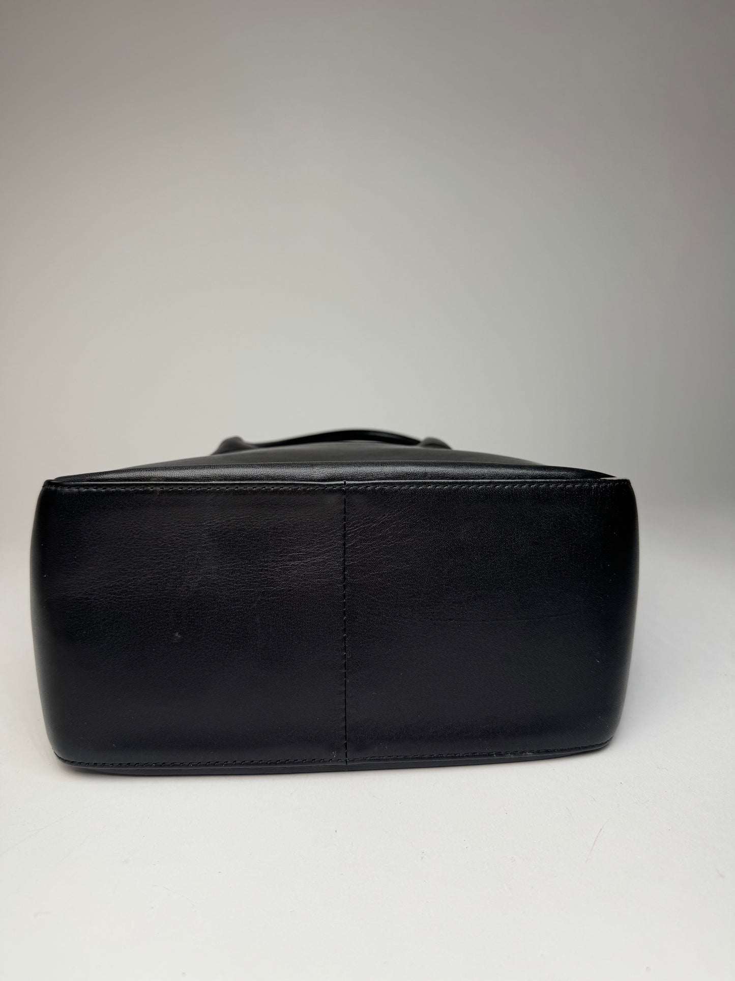 Vintage Issey Miyake Leather Handbag Black