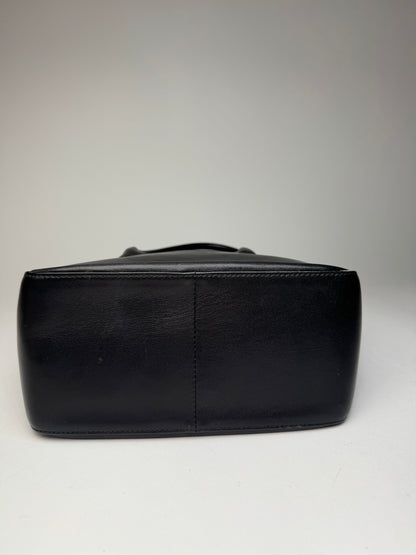 Vintage Issey Miyake Leather Handbag Black
