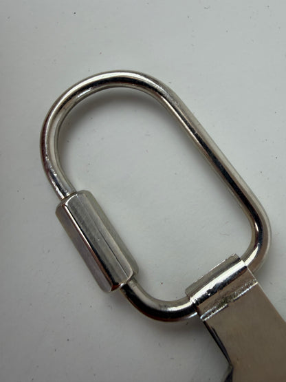 Vintage Loewe Metal Keychain Silver Gold