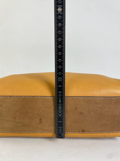 Vintage Loewe Leather Cosmetic Case Yellow Gold